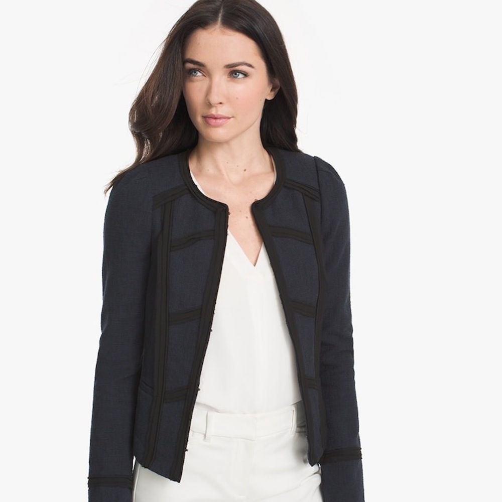 WHBM Navy Blue and Black Jacket 10